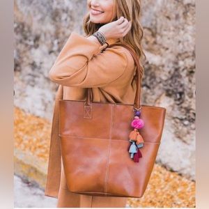 Brown Leather Tote - Large